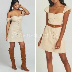 SHOW ME YOUR MUMU Sorrento Short Sleeve Front Button Dress NWT sz M